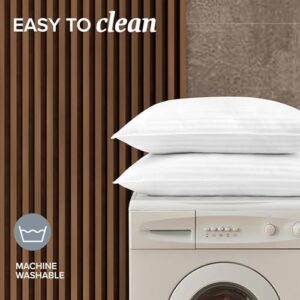 Beckham Hotel Collection Bed Pillows Standard / Queen Size Set of 2 - Down Alternative Bedding Gel Cooling Pillow for Back, Stomach or Side Sleepers - Image 8