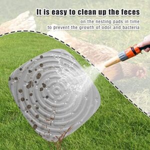 Chicken Nesting Box Pads, Washable Nesting Pads for Chicken Coop Bedding Nest Box Liners Reusable Nesting Pads for Laying Eggs Chicken Coop Accessories Grey 12''x12''(6) (8) - Image 3