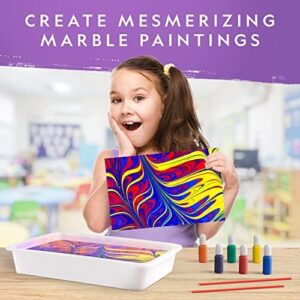 National Geographic Marbling Paint Kit for Kids - Create 12 Sheets of Marble Art with Paints & Water, Painting Arts and Crafts Kit (Amazon Exclusive) - Image 2