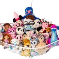 Lilly's Love Stuffed Animal Hammock | Corner Hanging Organizer, Toy Storage, Stuffed Animal Storage | Easy to Hang Plushie Net w/Included Anchors & Hooks | Cute Room, Bedroom & Home Decor (White)
