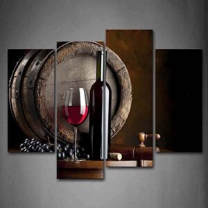 Wine Wall Art for Dining Room Wine Bar Canvas Wall Decor Painting Kitchen Pictures Print On Canvas Food Picture for Home Modern Decoration