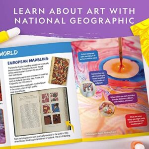 National Geographic Marbling Paint Kit for Kids - Create 12 Sheets of Marble Art with Paints & Water, Painting Arts and Crafts Kit (Amazon Exclusive) - Image 6