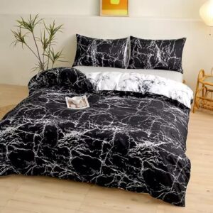 Floral Duvet Cover Queen - Durable and Reversible Soft Bedding Set with Pillow Shams