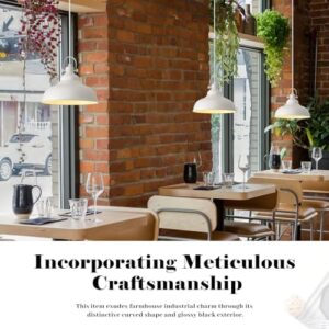 White Pendant Lights Kitchen Island, 2 Pack Kitchen Island Lighting, Farmhouse Pendant Light Fixtures (11.41" W), Island Pendant Light for Kitchen, Dining Room, Bedroom - Image 5