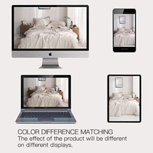 Simple&Opulence 100% Washed Linen Duvet Cover Set with Embroidered,King Size(104"x92"),3 Pieces Soft Farmhouse Comforter Set with Button Closure,1 Duvet Cover and 2 Pillowshams(King,Natural Linen) - Image 7