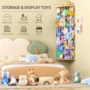 Stuffed Animal Storage Wood Corner Plush Toys Holder with Star Pattern, Length Adjustable Hanging Stuffed Animal Toy Organizer Shelf for Nursery Play Room Bedroom Kid Room - Image 6