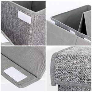 popoly Large Toy Box Chest with Lid, Collapsible Sturdy Toy Storage Organizer Boxes Bins Baskets for Kids, Boys, Girls, Nursery, Playroom, 25"x13" x16" (Linen Gray) - Image 6