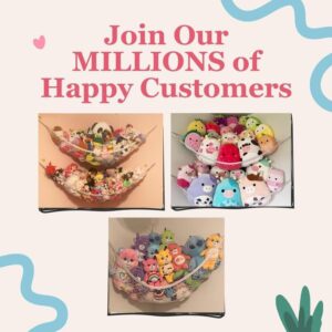 Lilly's Love Stuffed Animal Hammock | Corner Hanging Organizer, Toy Storage, Stuffed Animal Storage | Easy to Hang Plushie Net w/Included Anchors & Hooks | Cute Room, Bedroom & Home Decor (White) - Image 6