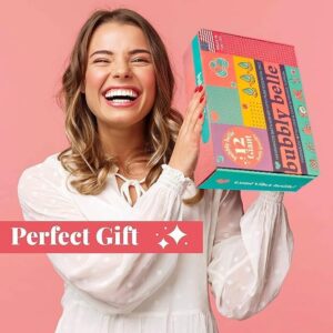 Bubbly Belle Bath Bombs XXL Gift Set, 12 Extra Large Handmade Aromatherapy Fizzies with Essential Oil Blends and Epsom Salt, Vegan for Women, Men, Kids - Image 4