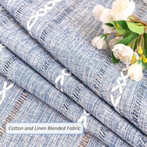 SIELUNO Rectangle Table Cloth Rustic Farmhouse Tablecloth Heavy Duty Cotton Linen Waterproof Wrinkle Free Table Cloths for Kitchen and Dining Room-Hollow Blue-Rectangle, 54"x102", 8-10 Seats - Image 7
