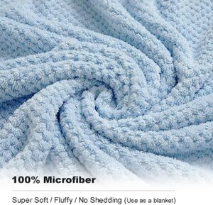 Extra Large Bath Towel Sheet Set 35x70 Inches - Oversized Bath Towels Set,Jumbo Large Microfiber - Quick Dry, Lightweight,Super Soft,Highly Absorbent Towel Set for Bathroom,Hotel,SPA,Pack of 4 (Blue) - Image 3