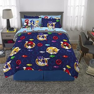 Franco Sonic The Hedgehog Anime Kids Bedding Super Soft Comforter and Sheet Set with Sham, 7 Piece Queen Size, (Official Licensed Product) - Image 4