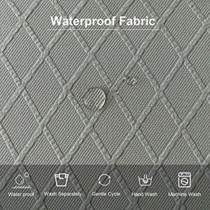 Genina Waterproof Seat Covers for Dining Room Chairs Covers Dining Chair Cover Kitchen Chair Covers (Gray, 4 Pcs) - Image 5