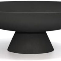 Large Decorative Bowl, Modern Resin Pedestal Bowl for Home Decor, Stylish Fruit Bowl for Kitchen Counter, Chic Key Holder for Entry Table, Matte Black