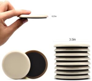 Furniture Sliders, 8 Pcs 3 1/2'' Furniture Sliders Pads for Hardwood Floors, Chair Legs Floors Protectors, Reusable Round Glides Glider, Heavy Duty Furniture Movers Sliders - Image 2