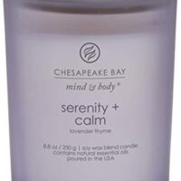 Chesapeake Bay Candle Medium Jar Scented Candle, Serenity + Calm (Lavender Thyme), Home Décor, Orange, Gifting Idea, Burn Time of 50 Hours