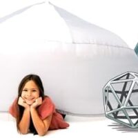 The Original Patented AirFort - Build A Fort in 30 Seconds, Inflatable Fort for Kids, Play Tent for 3-12 Years, A Playhouse Where Imagination Runs Wild, Fan not Included (Mod About Gray)