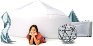The Original Patented AirFort - Build A Fort in 30 Seconds, Inflatable Fort for Kids, Play Tent for 3-12 Years, A Playhouse Where Imagination Runs Wild, Fan not Included (Mod About Gray)