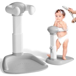 Baby Bathtub with Shower Stand Support | Anti-Pinch Soporte para Bañera de Bebé, Adjustable Shower Tower & Anti-Slip for Toddler Standing Up Themselves,Ideal Gift for Infants 8-36 Months