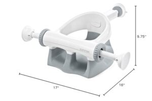 Ingenuity My Bath Seat for Sit-Up Baby Bathing, Sure & Secure Suction Cups, ASTM Safety Tested & Approved, Backrest for Assisted Sitting, Easy Setup & Storage, Gray - Image 10
