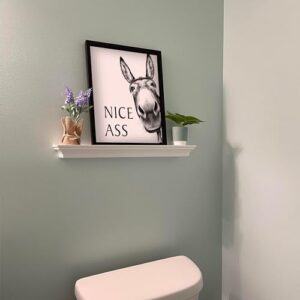 Heiple Framed Bathroom Art Bathroom Wall Decor Farmhouse Home Bathroom Decor Sets Vintage Funny Wall Art Bathroom Signs (Black, 11"x14") - Image 7