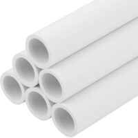 6Pcs 1/2 Inch PVC Pipe 17" Long Sch40 Industrial Pipes for Home DIY, Greenhouse, Garden, Farm, Workshop, Furniture Grade, White (0.50" x 17"L)