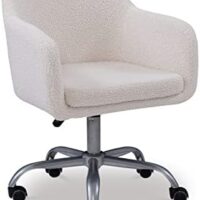 Linon Home Decor Products Linon Brooklyn Sherpa Office Chair, Ivory