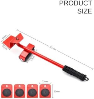 Furniture Lift Mover Tool Set, All-in-One Heavy-Duty Furniture Mover Kit - 4-Wheel Dolly with 330Lbs Capacity Lifters for Appliances and Large Furniture, Furniture Movers Sliders Appliance Movers - Image 5