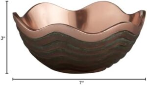 Nambe Copper Canyon Bowl | 7Inch Fruit Bowl for Kitchen Counter, Table, Mantel Dcor | Decorative Scalloped Edge Vegetable Basket | Salad Serving Bowl | 21.5 Ounce - Image 8