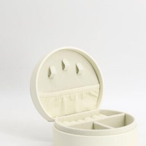 COLLECTIVE HOME - Travel Jewelry Case, Elegant Half-Moon Design with Gold Monogram, Detachable Handle, Personalized Accessory Organizer, Gift for Fashion-Forward Women and Teens (b) - Image 5