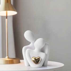 XMGZQ Mini Couple Statue Tv Stand Decor Items for Living Room Home Decor,Bedroom Decor for Couples Sculpture for Anniversary Wedding,Love Gifts for Couples 2025,Knick Knacks for Shelves - Image 7