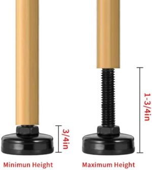 Adjustable Leveling Feet Furniture Levelers 8Pack Table Feet Heavy Duty Furniture Leg Levelers for Cabinets Sofa Tables Chairs,T-Nut Kit 3/8”-16 Thread, Support 1320LBs (8 Pack) - Image 5