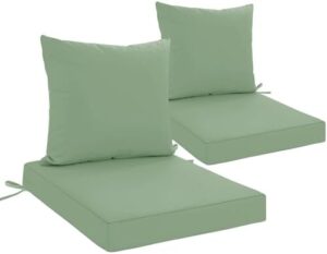 24x24 Inch Outdoor Cushions for Patio Furniture Set of 2, Waterproof Outdoor Chair Cushions w/Fade-Resistant, Removable & Machine-Washable Covers, Deep Seat Sofa/Couch Pads Replacement, Sage Green