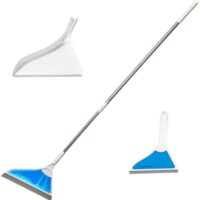 Helio Air Broom 3 Piece Kit All Surface Sweeper and Squeegee for Wet and Dry Cleaning Dust, Dirt, Liquids, Pet Hair, Tile, Hardwood Floors, Carpet, Furniture, Windows, Shower Doors As Seen on TV