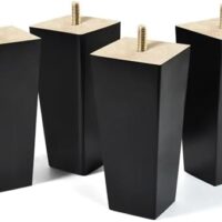 AORYVIC 6 inch Furniture Legs Black Couch Legs Set of 4 Ottoman Replacement Sofa Legs for Sectional, Dresser, Recliner, Nightstand (6 inch (4pcs))