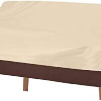 Vailge Heavy Duty Patio Sofa Cover, 100% Waterproof 3-Seater Outdoor Sofa Cover,Lawn Patio Furniture Covers with Air Vent and Handle,79" Wx 37" Dx 35" H,Beige&Brown