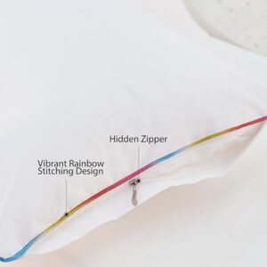 LEBO 18 x 18 Outdoor Pillow Inserts - Waterproof Decorative Throw Pillows with Down Alternative Filling for Patio Furniture Couch Sofa - Pack of 2, White - Image 6