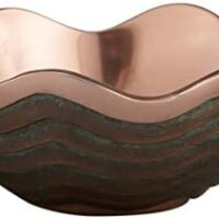 Nambe Copper Canyon Bowl | 7Inch Fruit Bowl for Kitchen Counter, Table, Mantel Dcor | Decorative Scalloped Edge Vegetable Basket | Salad Serving Bowl | 21.5 Ounce