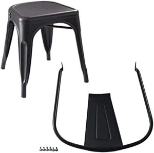 Amazon Basics Metal Dining Chairs, Easy to Assemble, Sturdy, 4 Pack, 20.1" D x 17.1" W x 33.5" H, Matte Black - Image 7
