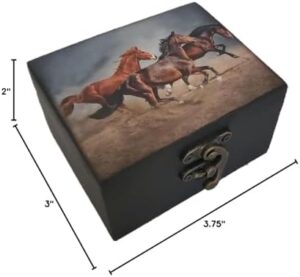 JB&C Premium Horse Jewelry Trinket Keepsake Box. Animal Home Decor, Gifts for Horse Lovers (3.75in HS) - Image 8