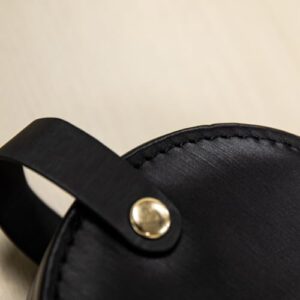 COLLECTIVE HOME - Travel Jewelry Case, Elegant Half-Moon Design with Gold Monogram, Detachable Handle, Personalized Accessory Organizer, Gift for Fashion-Forward Women and Teens, Black (g) - Image 5