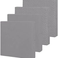 Easy-Going Waterproof Patio Cushion Covers 24x24x4 inch 4 Pack Replacement Non-Slip Outdoor Seat Cushion Slipcover with Zipper. Gray