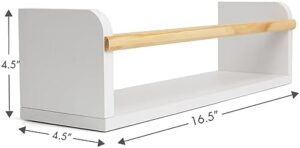 Decorative Nursery Bookshelves for Kids - Set of 3 Easy to Install Floating Shelves for Wall Mount - Beautiful Hanging Organizer Furniture for Your Baby Boy or Girl's Bedroom and Play Room Decor - Image 3