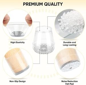 BALEINE 16 Pack Silicone Chair Leg Floor Protectors, Stool Leg Protectors Cap, Non-Slip Chair Leg Caps for Hardwood Floors (Clear & Small, 16 Pack) - Image 2