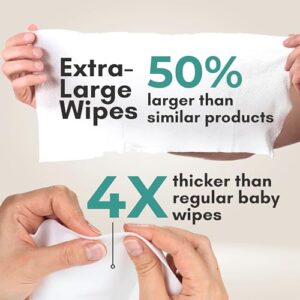 Nurture XL Ultra Thick Body Wipes for Adults w/Aloe | 120 Extra Large Disposable Cloth Wet Cleansing No Rinse Bathing Washcloths, Waterless Shower | Bath Wipe for Women, Men & Elderly - Image 7
