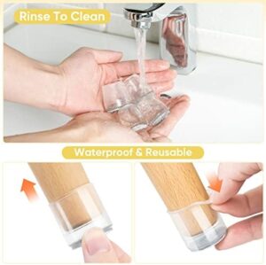 BALEINE 16 Pack Silicone Chair Leg Floor Protectors, Stool Leg Protectors Cap, Non-Slip Chair Leg Caps for Hardwood Floors (Clear & Small, 16 Pack) - Image 3