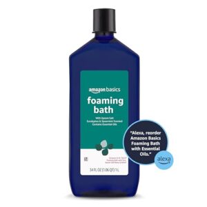 Amazon Basics Eucalyptus & Spearmint Scented Foaming Bath with Essential Oils, 34 Fl Oz (Pack of 1) (Previously Solimo) - Image 4