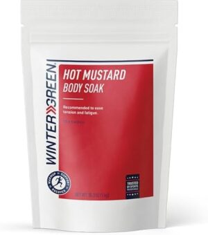 Hot Mustard Body Bath Soak, Magnesium, Mustard Seed Powder, Wintergreen Oil Recommend to Ease Tension and Fatigue, 10 100g Sachets per Pack (35.3 Oz)