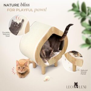 Unique Modern Cat Bed for Indoor Cats, House with Scratching Wall, Cozy Cave for Hideout, Cute Kitty Condo for Sleeping, Luxury Cat Beds & Furniture - Image 6