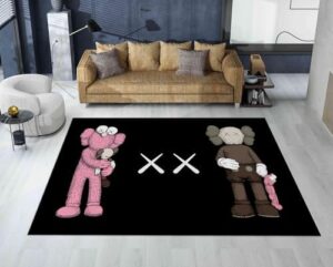 Hypebeast Area Rug Cartoon Decorative Rug Modern Abstract Art Pop Carpet Hypebeast Lover Floor Mat for Living Room Bedroom Playroom Home Decor Rug 5' x 7'
